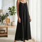 Robe longue décontractée à bretelles spaghetti et dos nu pour femme