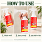 Shake well, spray evenly, and apply daily for five days according to the product directions