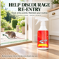 Illustration of intended repellent action to help discourage rats from re-entering treated areas when used as directed
