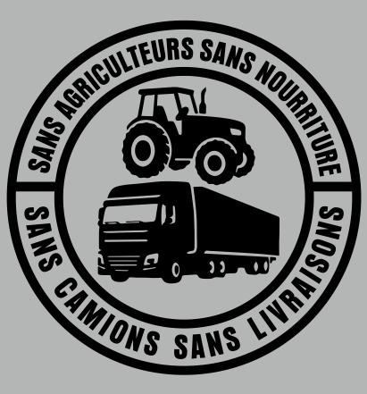 🎅Soldes de Noël 50 % de réduction💕🔥Sans agriculteurs, pas de nourriture, sans camions, pas de livraisons Autocollant en vinyle – Décalcomanie de 140 mm