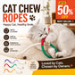 🐾🧶 Cordes à mâcher pour chats (lot de 3), jouet sûr pour nettoyer les dents des chatons d'intérieur, jouet interactif apaisant pour chats