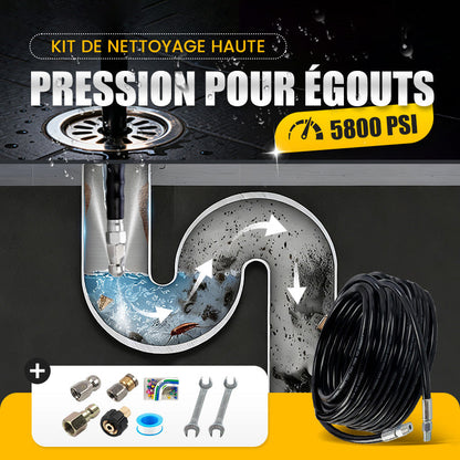 💎 -50% ! 💎 Kit de Nettoyage Haute Pression 5800 PSI – Débouche Canalisations, Éviers & Toilettes en Quelques Secondes ! 🚿⚡