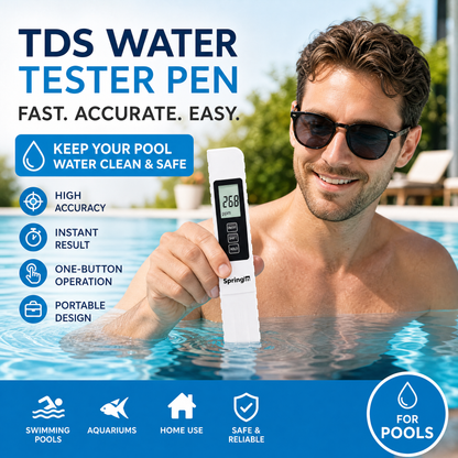 💧 50% DE RÉDUCTION! ✨ Testeur de Qualité d'Eau 3-en-1 TDS - Mesure Précise du pH, Chlore et Dureté avec Écran LCD pour Piscines et Aquariums 🌊📱