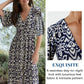👗 50% DE RÉDUCTION 🔥 Robe longue imprimée col V ceinturée – Tissu fluide & léger – Parfaite pour l’été, la plage ou les soirées bohèmes 🌸🌴✨