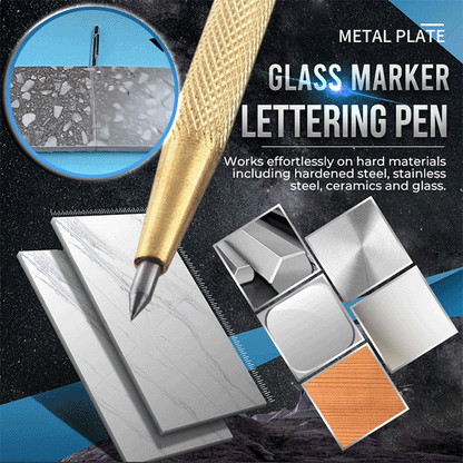 Stylo de marquage en métal pour verre et plaques métalliques