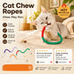 🐾🧶 Cordes à mâcher pour chats (lot de 3), jouet sûr pour nettoyer les dents des chatons d'intérieur, jouet interactif apaisant pour chats