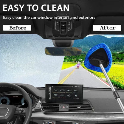 ✨💦Kit de nettoyage pour pare-brise de voiture – Extensible et rotatif à 180°🫧