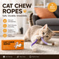 🐾🧶 Cordes à mâcher pour chats (lot de 3), jouet sûr pour nettoyer les dents des chatons d'intérieur, jouet interactif apaisant pour chats