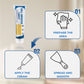 🛠️🏠Kit de réparation de cloisons sèches efficace – Réparez vos murs en quelques minutes ! Kit tout-en-un avec grattoir pour fissures et trous.