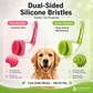 Brosse de bain pour animaux avec long manche et distributeur de shampoing