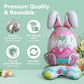 🎁SOLDES DE PÂQUES – 50 % DE RÉDUCTION 🐰🎉Ballons 3D sur pied pour Pâques Ballons géants Lapin Carotte Poussin Œuf Décoration pour fête de Pâques Cadeau pour enfants Décoration de jardin gonflable à l'air