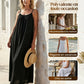 Robe longue décontractée à bretelles spaghetti et dos nu pour femme