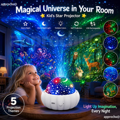 Lampe de projection créative de ciel étoilé rotative à 360°