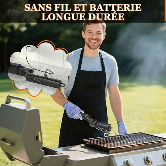Brosse nettoyante électrique sans fil pour barbecues