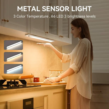 🔥Lampes LED magnétiques rechargeables avec capteur intelligent et éclairage 3 couleurs sans perçage💡
