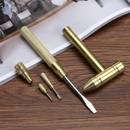 🔥Ensemble d'outils à main 5 en 1 : mini marteau et tournevis
