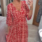 👗 50% DE RÉDUCTION 🔥 Robe longue imprimée col V ceinturée – Tissu fluide & léger – Parfaite pour l’été, la plage ou les soirées bohèmes 🌸🌴✨
