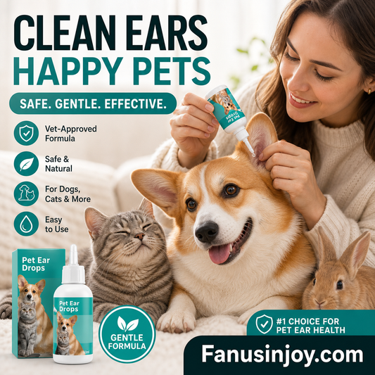 🐱🐶 Gouttes nettoyantes douces pour les oreilles des animaux de compagnie — Dites adieu aux maladies du conduit auditif externe