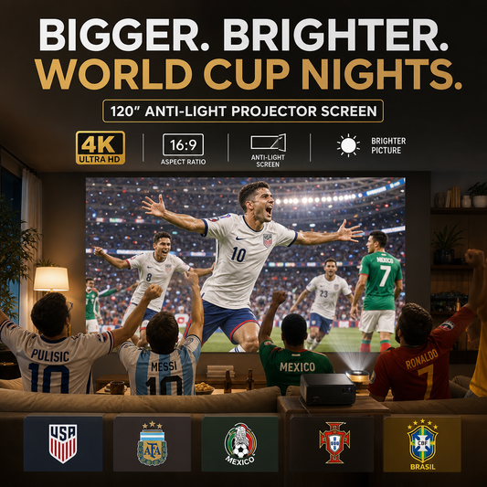 ⚽️⚽️Méga vente Coupe du Monde - 50 % de réduction 🔥Écran de projection rétroéclairé (16:9)🎥✨