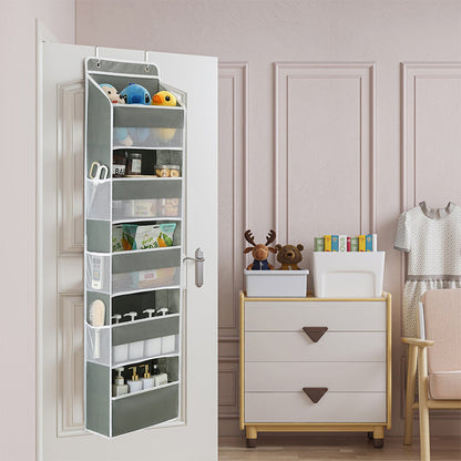 🏠 PROMO LIMITÉE -52% ! 📦 Organisateur Suspendu 5 Étagères Grande Capacité – Poches Maille, Flexible & Tissu Résistant Durable 🌿