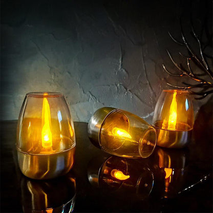 ✨6Pack Solar Power Bougies chauffe-plat d'extérieur sans flamme scintillantes IP65 étanches Lampe de table LED Bougies avec capteur crépusculaire pour lanterne Jardin Camping Fête Décorations d'intérieur Couleur chaude