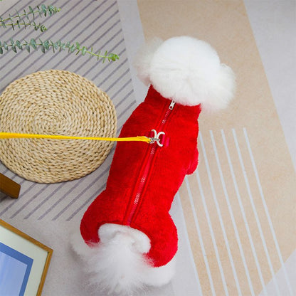 Veste d'hiver pour chiens avec fermeture éclair dans le dos
