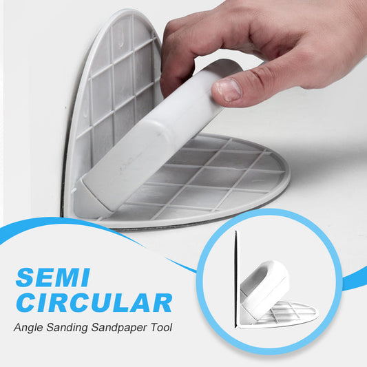 Outil de Ponçage Multifonctionnel Semi-Circulaire avec Papier Abrasif 🛠️✨ | Idéal pour Coins et Surfaces Courbes