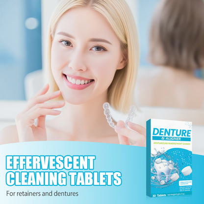 🦷 50 % DE RÉDUCTION MAINTENANT ! Pastilles effervescentes pour appareils dentaires en formule active – Nettoyage et hygiène 2 en 1, dissout les résidus et ravive la blancheur, pour prothèses, gouttières et protège-dents