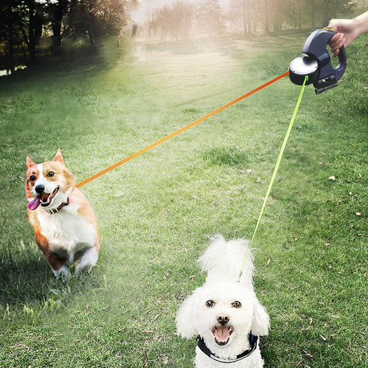 🦮 50% DE RÉDUCTION! 🔗 Laisse Multifonctionnelle pour Chien – Rétractable, Réglable & Matériau Durable pour Promenade en Toute Sécurité 🐕