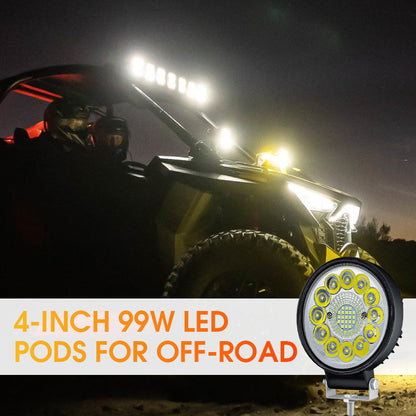 🔦 Projecteur LED 4 Pouces 99W pour Off-Road