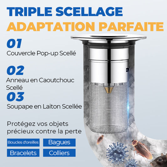 🚰 ACHETEZ 1, OFFERT 1 ! 🎉 Filtre Universel d‘Évier – Anti-Bouchon, Facile à Nettoyer & Installation Rapide 🛁📦