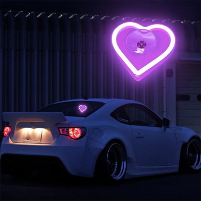 ❄️Réduction pour les fêtes 🎁 Lampe d'ambiance sans fil en forme de cœur pour voiture