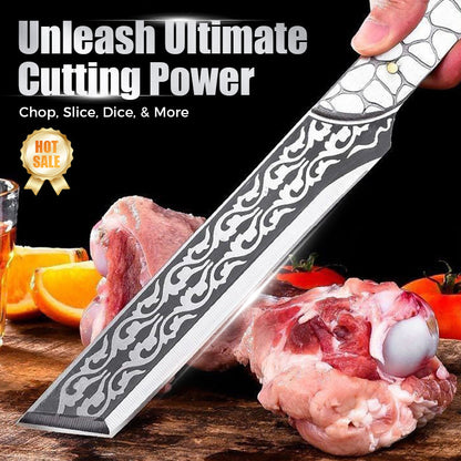 ✨ 50 % de réduction ! 🔪 Couteau Multifonctionnel à Soie Pleine – Acier Inoxydable, Lame Gravée & Étui Inclus 🎁