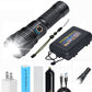 Set de lampes torches rechargeables étanches super lumineuses avec zoom