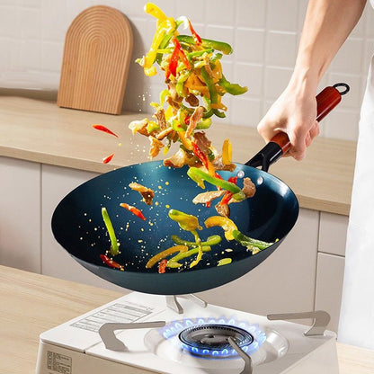 Cadeau pratique – Wok à sauter en fer antiadhésif à usage domestique