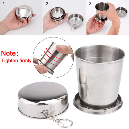 🔥【Offre limitée -49 % de réduction】 Gobelet pliant en acier inoxydable