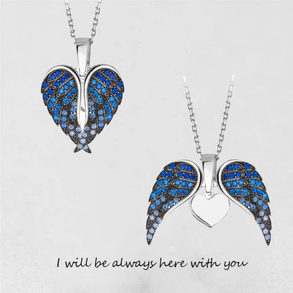 Collier coeur aile d’ange
