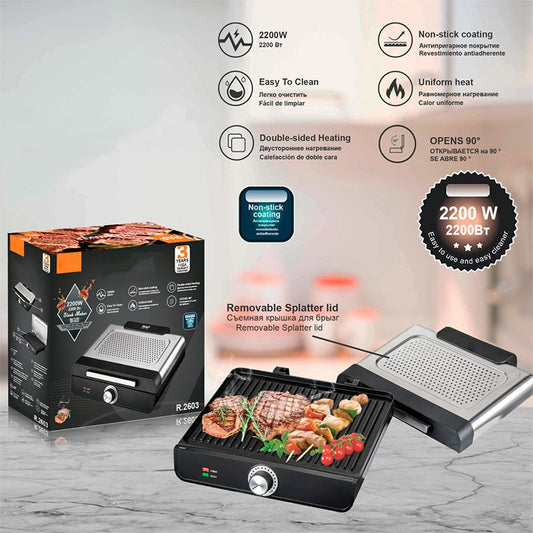 🔥 50% DE RÉDUCTION MAINTENANT ! 🍖 Barbecue d'Intérieur Sans Fumée – Cuisson Saine, Design Compact & Nettoyage Facile ⚡