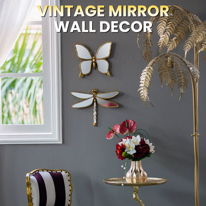 🔥Offre de Noël à durée limitée : 50 % de réduction !!! et LIVRAISON GRATUITE🔥Miroir vintage papillon et libellule décoration murale