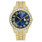 💎 Volez la vedette ! Montre à quartz pour hommes entièrement en strass | Design luxueux, look affirmé🕶️