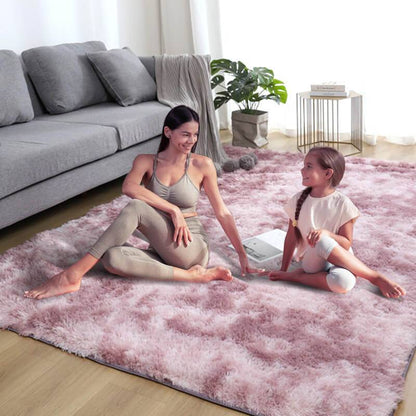 Tapis de Sol en Peluche à Couleur Dégradée