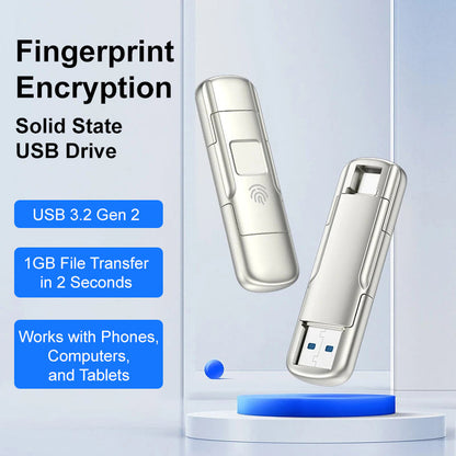 Clé USB SSD chiffrée par empreinte digitale