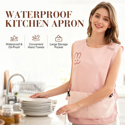 Tablier de cuisine imperméable avec essuie-mains