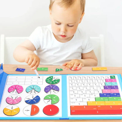 🏆VENTE DU DERNIER JOUR 50 % DE RÉDUCTION💖Puzzle de livre de fractions magnétiques pour enfants