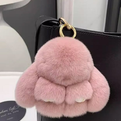 🐰60 % DE RÉDUCTION MAINTENANT ! 🏆 Breloques pompons lapin doux faites à la main – Design adorable, fil de qualité supérieure et parfaites pour les sacs/clés 🎀