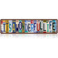 Plaque d'immatriculation vintage « Love You More » en méta