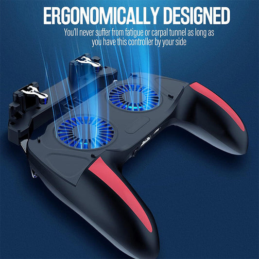 💎 50% DE RÉDUCTION ! 💎 Contrôleur de jeu mobile avec deux ventilateurs de refroidissement – Manette de jeu 5 en 1, déclencheurs, batterie externe et support de téléphone 🎮❄️