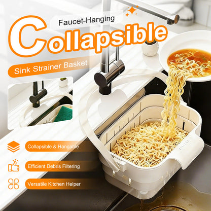 Panier de crépine d'évier pliable suspendu au robinet