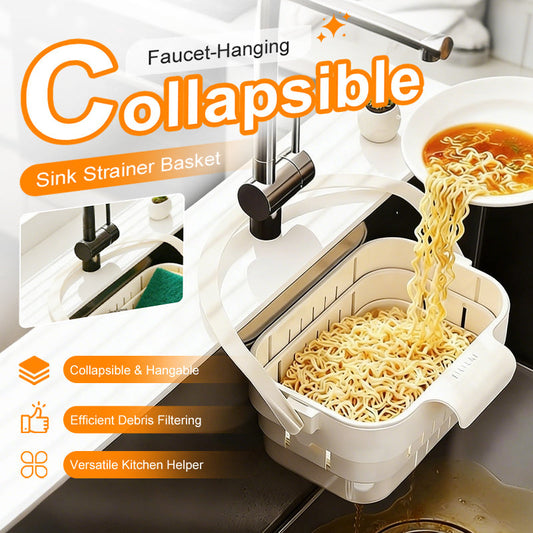 Panier de crépine d'évier pliable suspendu au robinet