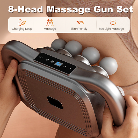 Ensemble de pistolet de massage à 8 têtes